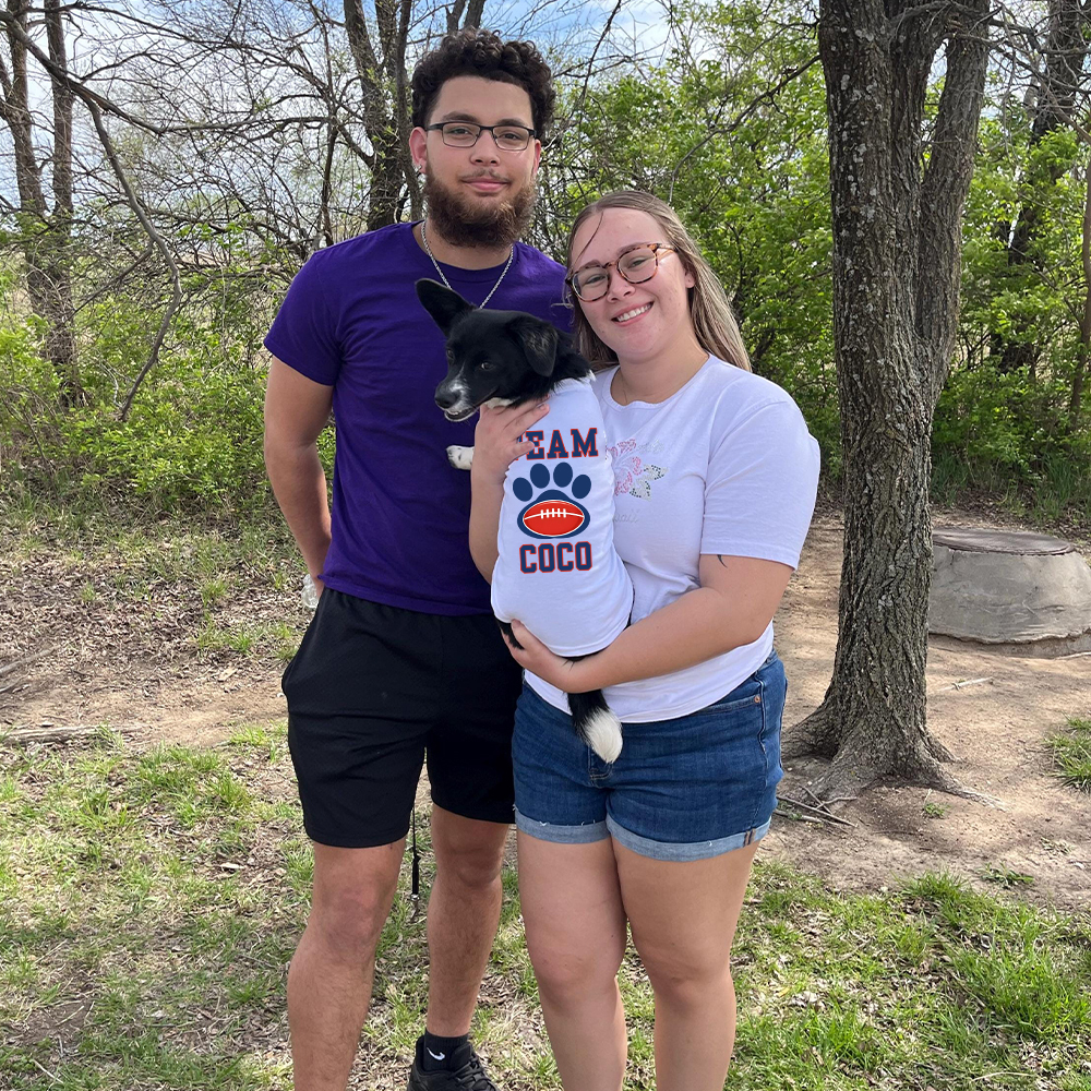 Personalized Football Team Pet Paw Soft Shirt | BKPet426