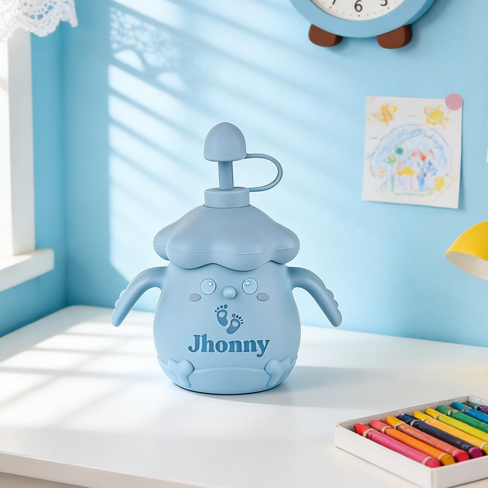 Personalised Baby Food Grade Sippy Silicone Cup | CWBaby450