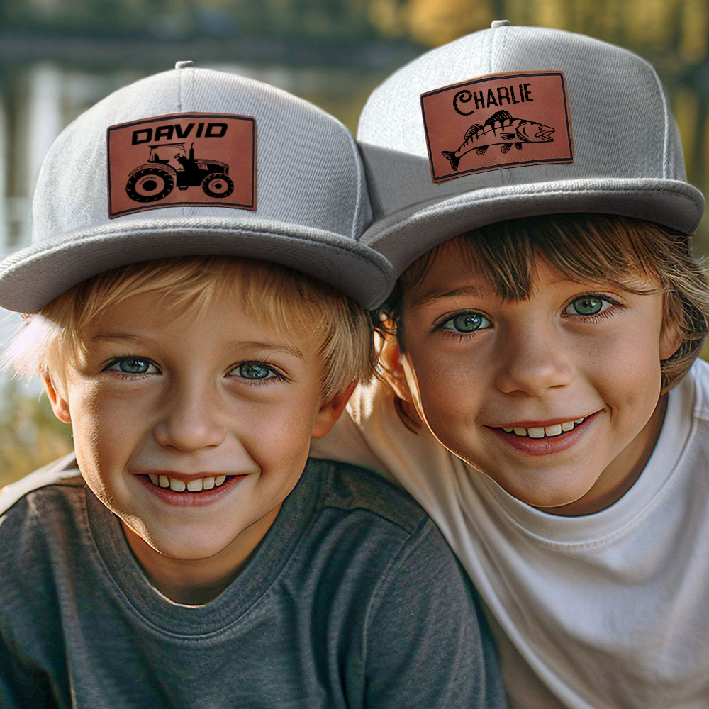 Personalized Leather Patch Tractor Hat for Comfort & Unique | CWBeach56