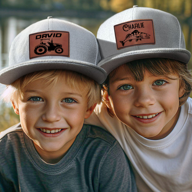 Personalized Leather Patch Tractor Hat for Comfort & Unique | CWBeach56