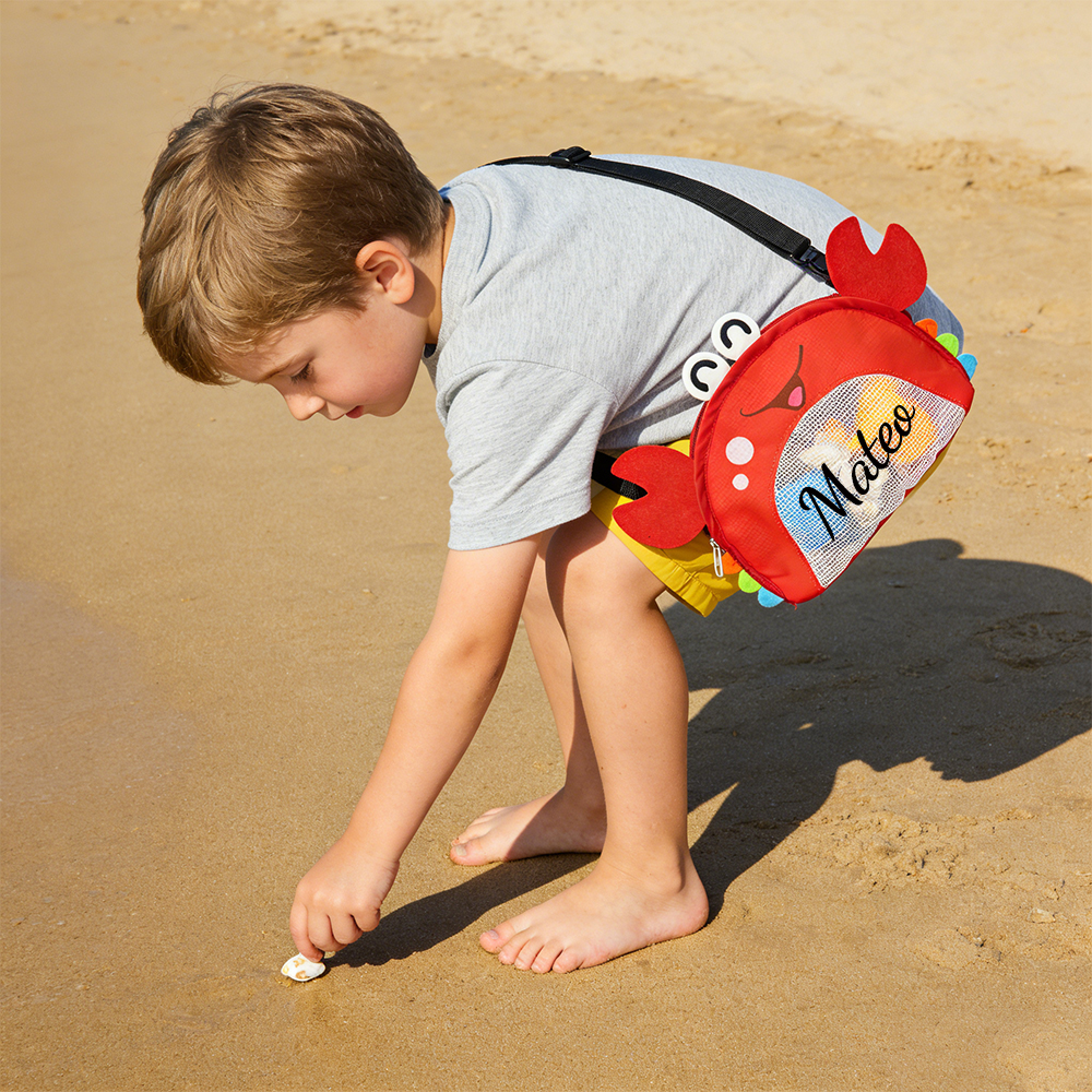 Personalized Cute Design Seashell Zipper Mesh Beach Bag | CWBeach223