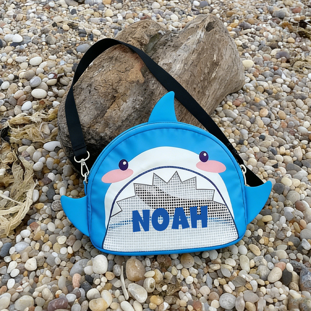 Personalized Cute Design Seashell Zipper Mesh Beach Bag | CWBeach223