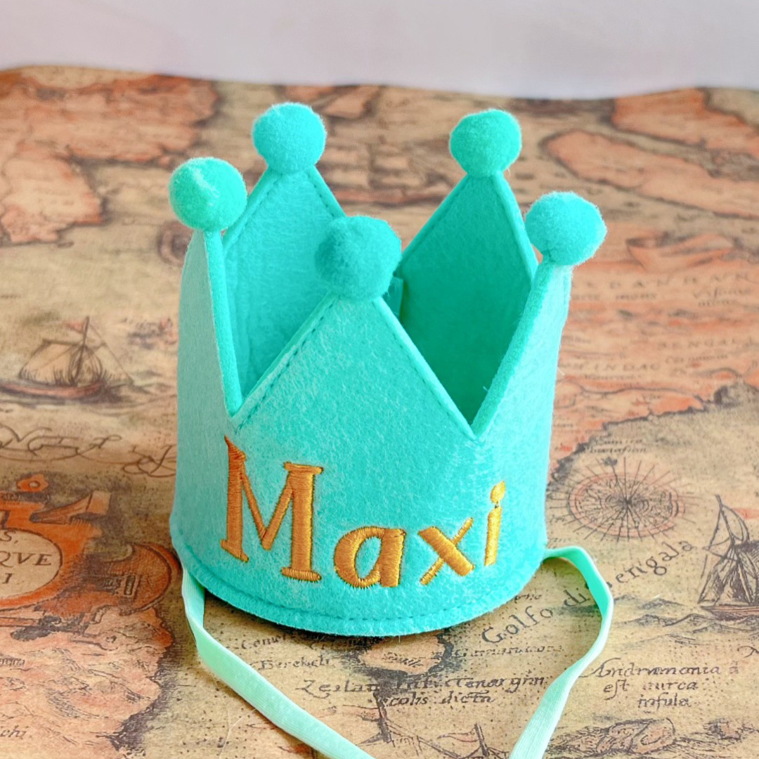 Personalized Embroidered Pet Felt Birthday Crown | BKPet443