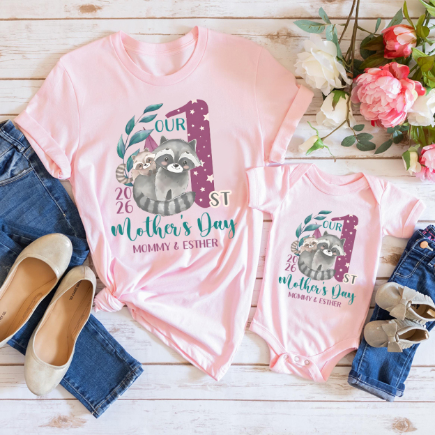 Personalized First Mother's Day Mommy and Baby Outfit | CWFamily131