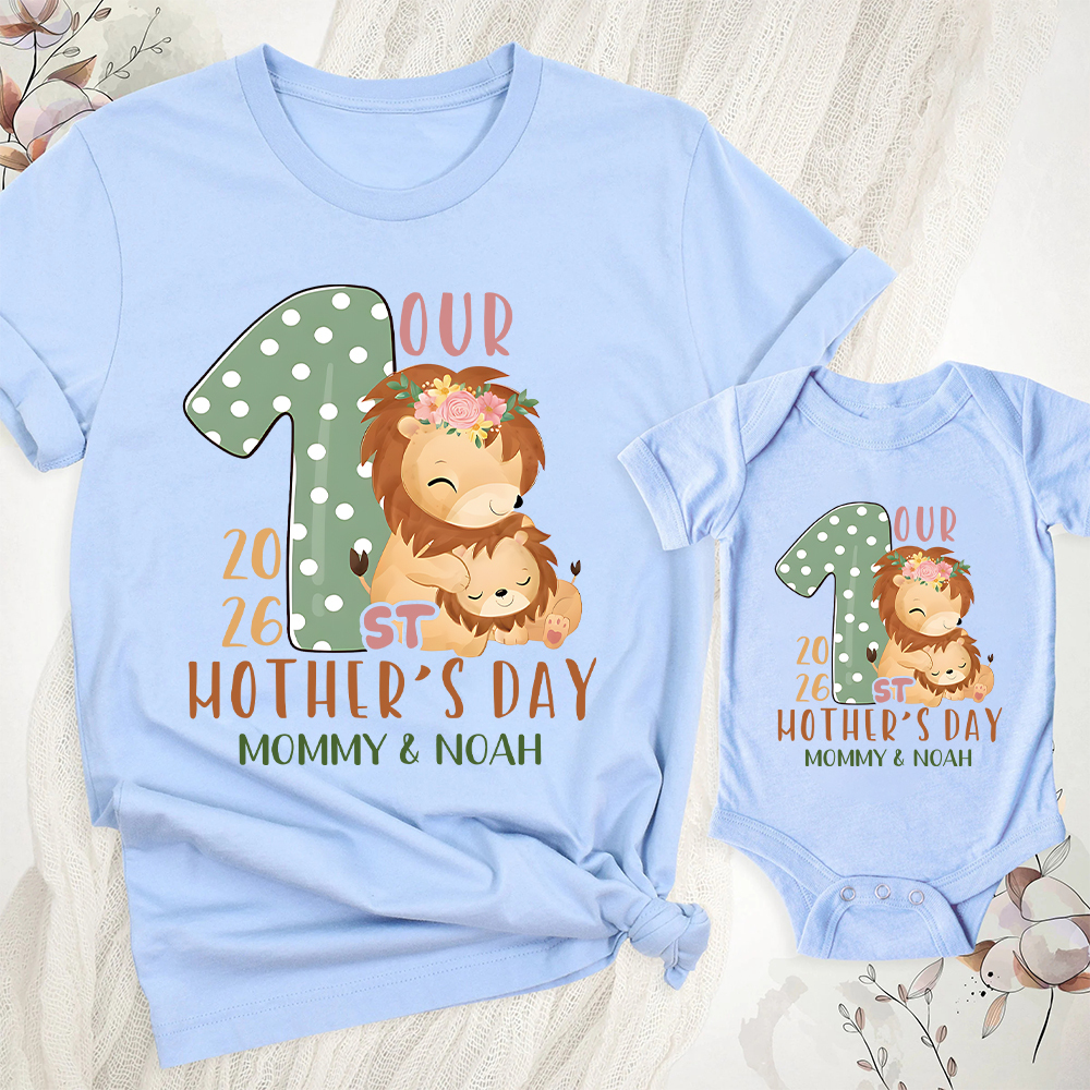 Personalized First Mother's Day Mommy and Baby Outfit | CWFamily132