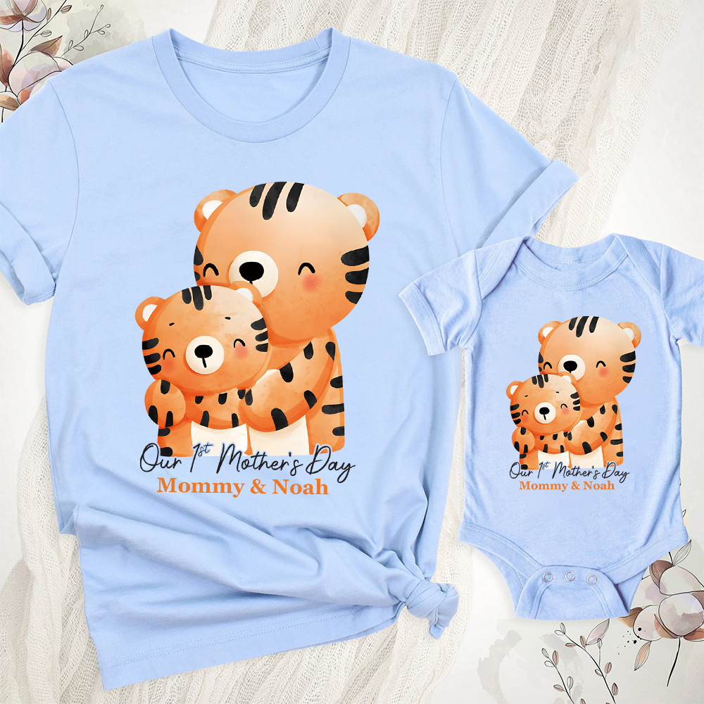 Personalized First Mother's Day Mommy and Baby Outfit | CWFamily147