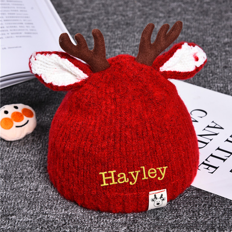 Personalized Embroidery Cute Elk Ear Hat for Comfort & Unique | HSKid21