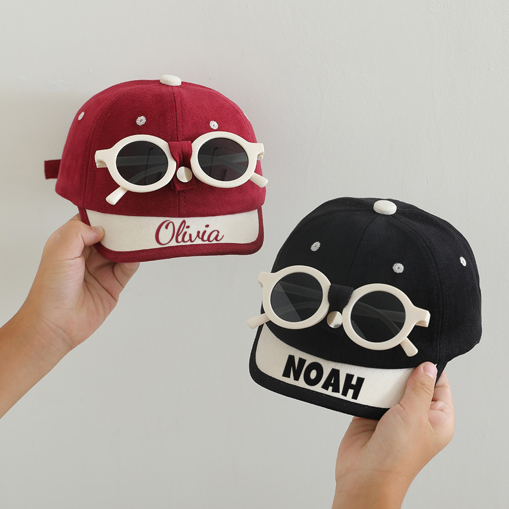 Personalized 2 in 1 Summer Baseball Hat with Sunglasses | CWBeach231