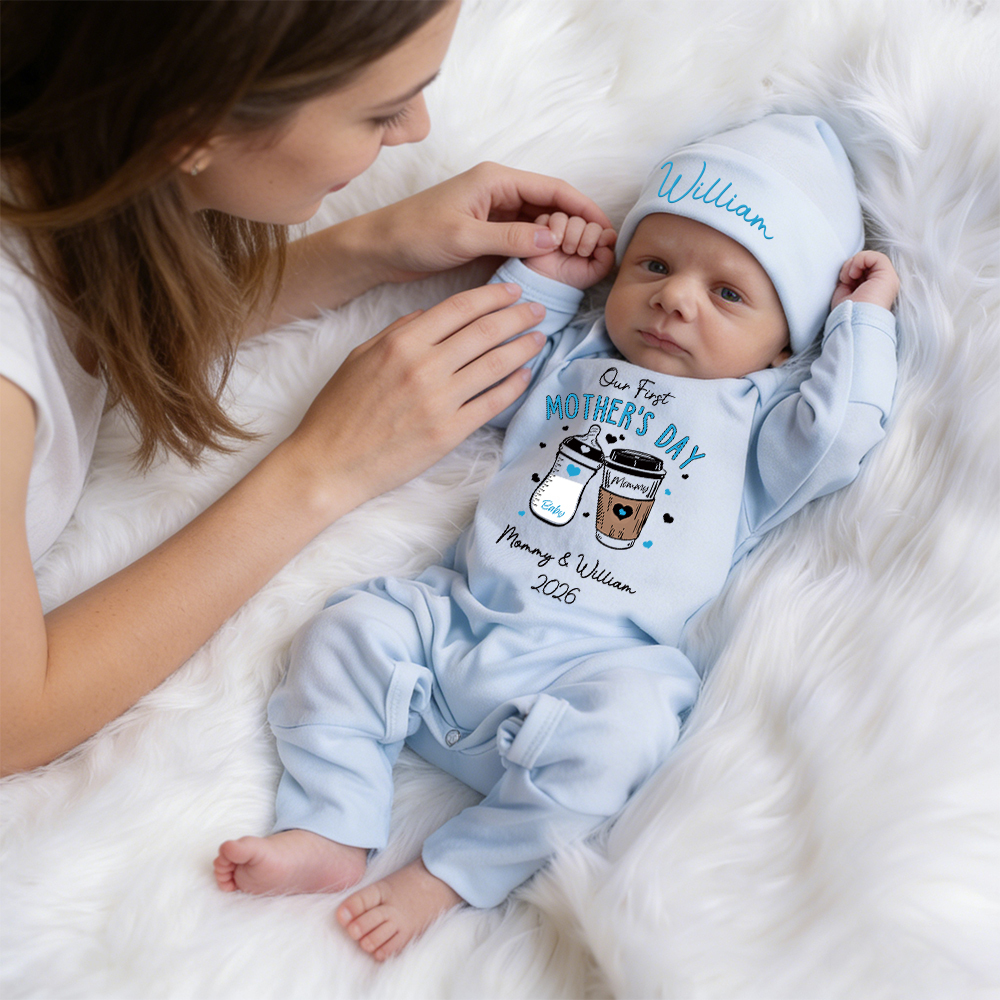 Personalized My First Mother's Day Baby Girl Coming Home Outfit | CWBaby454