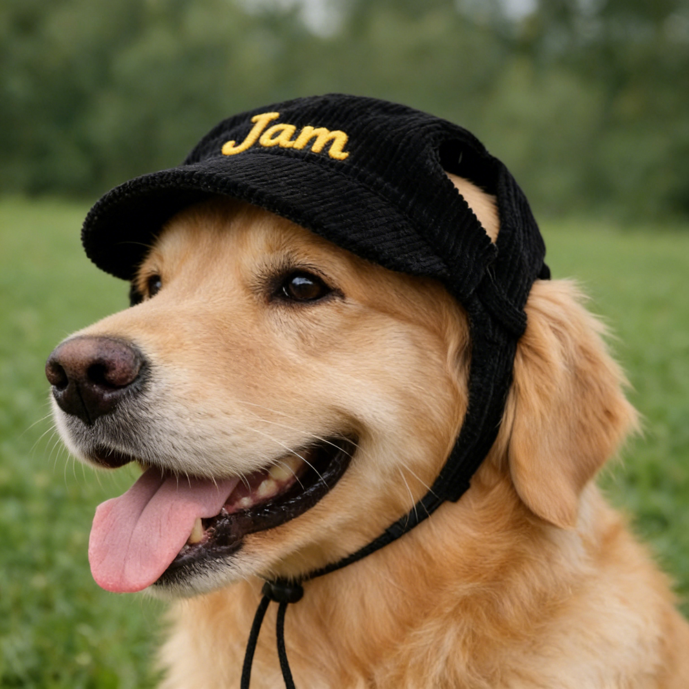 Personalized Embroidery Corduroy Adjustable Pet Pet Baseball Cap | BKPet459