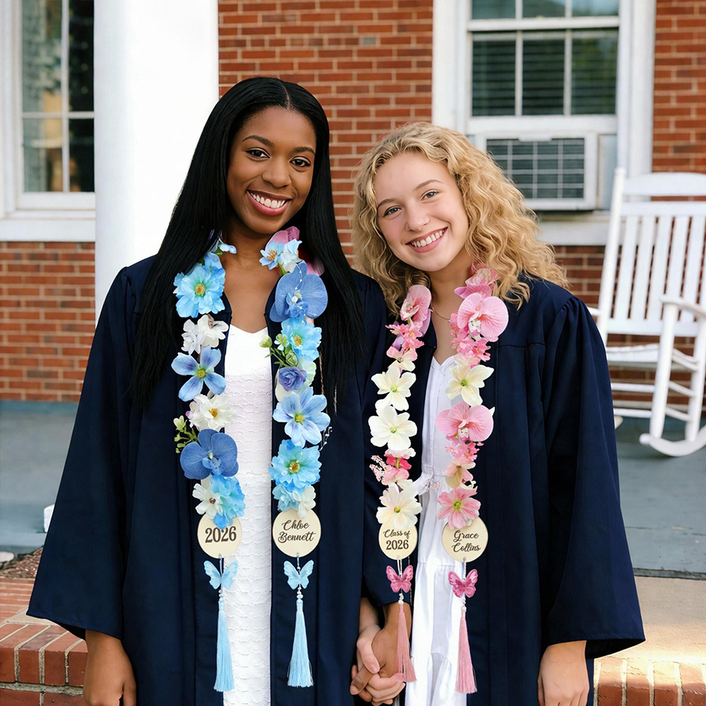 Personalized Elegant Graduation Floral Sash with Tag | CWGift54
