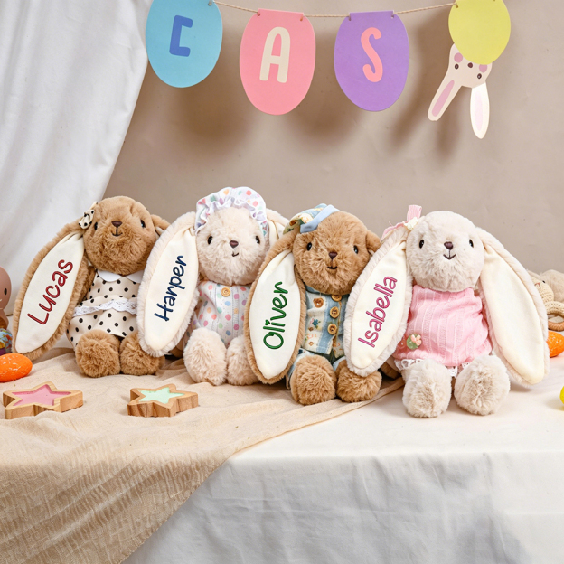 Personalized Comfortable Soft Bunny Plush Huggable Toy | CWToy183