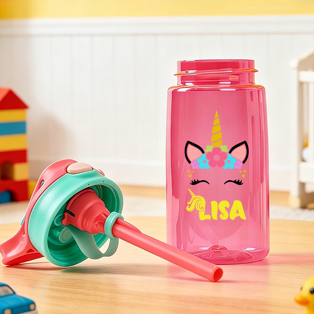 Personalised BPA Free 16oz Unicorn Kid Water Bottles | YouBottle99