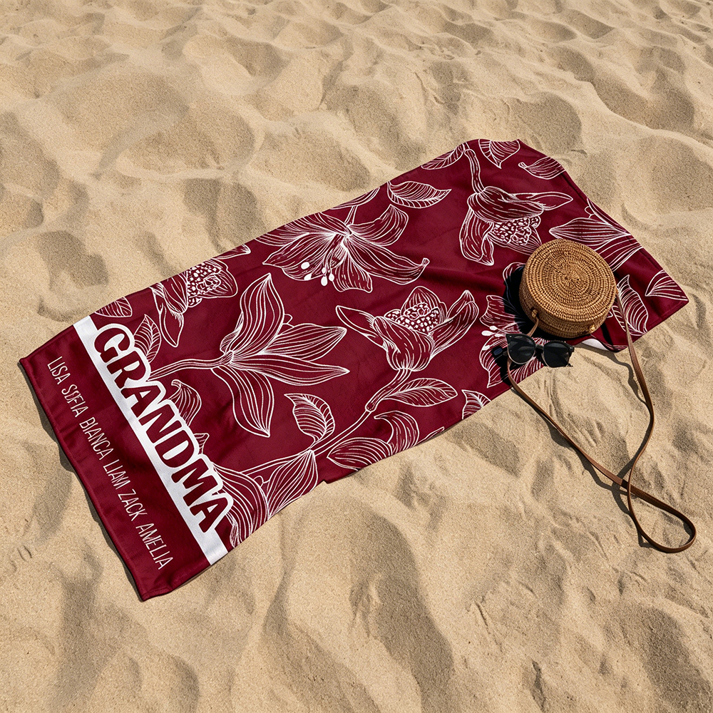 Personalized Grandma Towel for Summer & Beach | CWTowel197