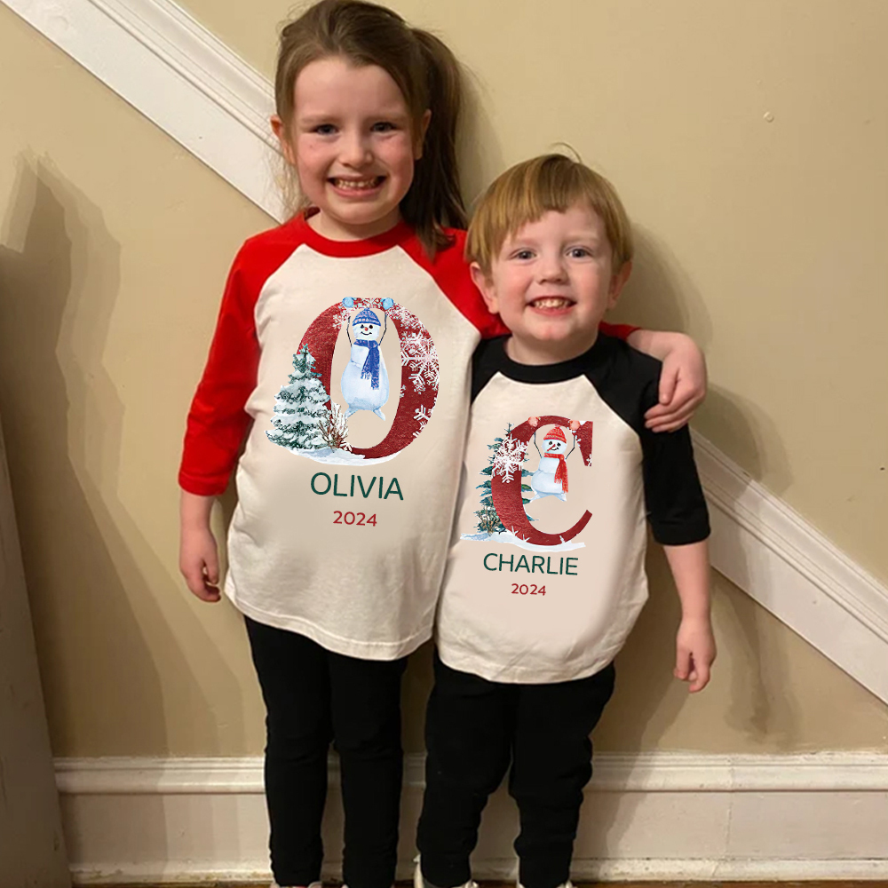 Personalized Kid Initial Cozy Christmas Santa Sweatshirt | inSweatshirt71