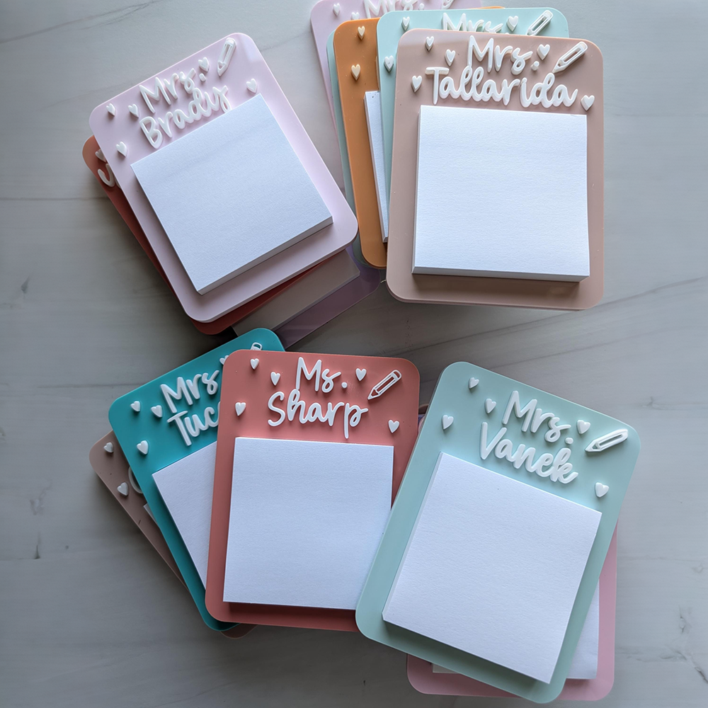 Personalized Teacher Acrylic Note Holder | CWGift62