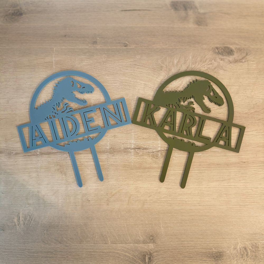 Personalized Jurassic Party Dinosaur Cake Topper | CWGift65