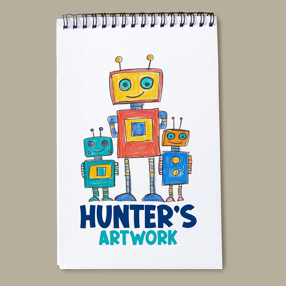 Personalized Kids Drawing Art Sketchbook | CWToy193