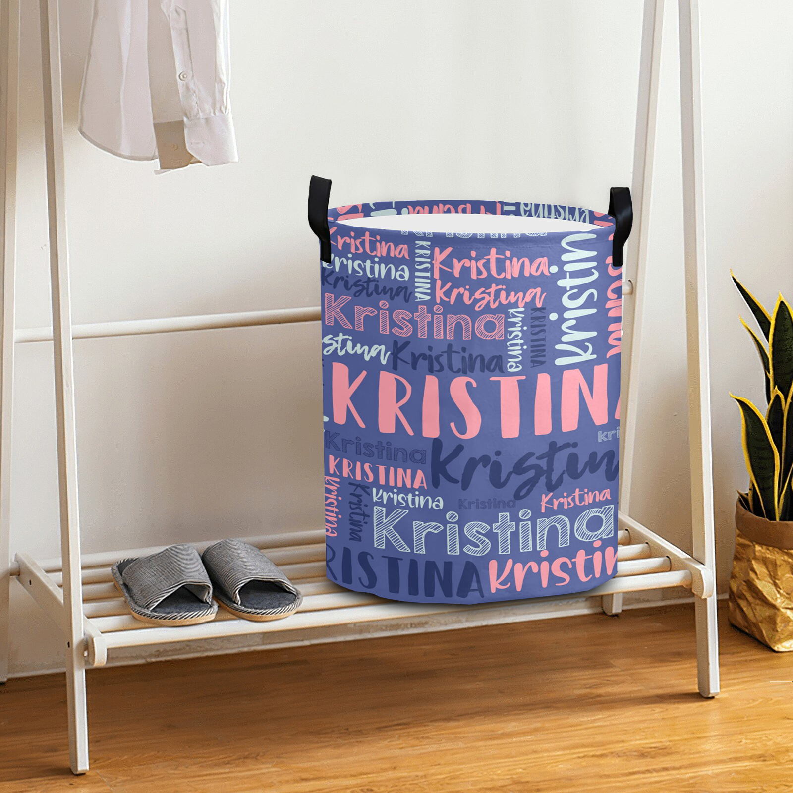 Personalized Laundry Collapsible Baskets with Handle | | CWBasket01