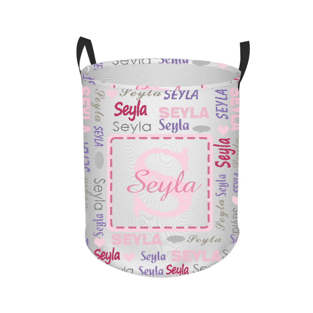 Personalized Laundry Collapsible Baskets with Handle | | CWBasket02