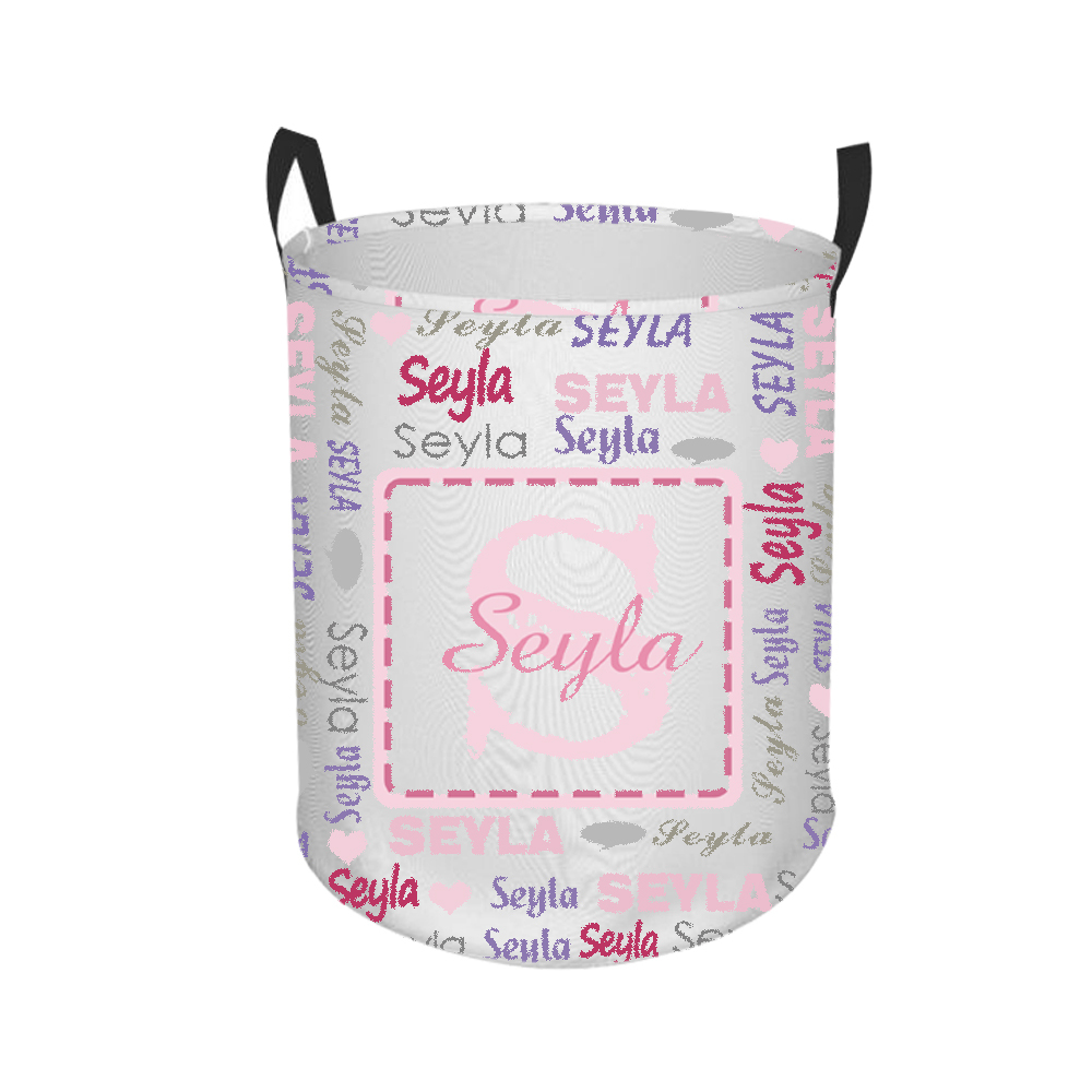 Personalized Laundry Collapsible Baskets with Handle | | CWBasket02