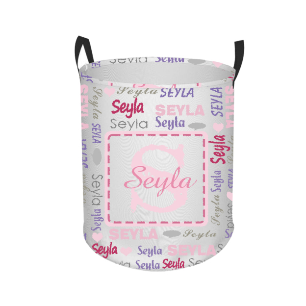 Personalized Laundry Collapsible Baskets with Handle | | CWBasket02