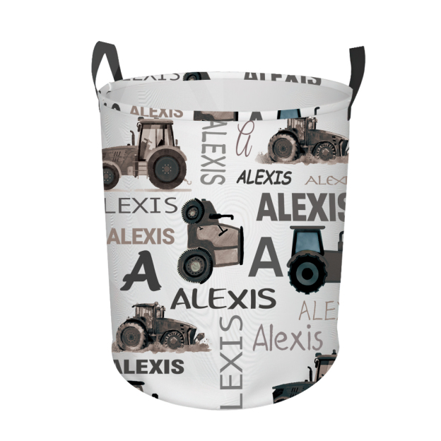 Personalized Laundry Collapsible Baskets with Handle | | CWBasket03
