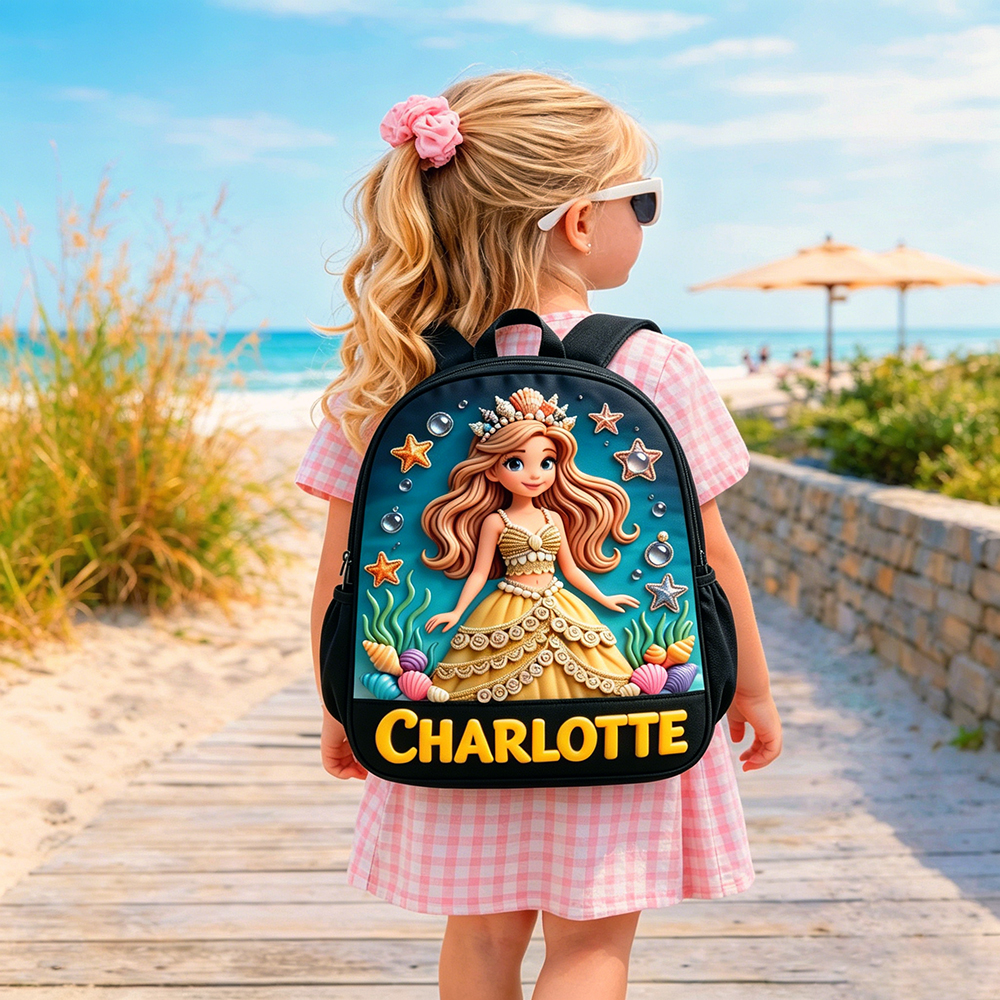 Personalized Princess Glitter Backpack Set | CWPack368