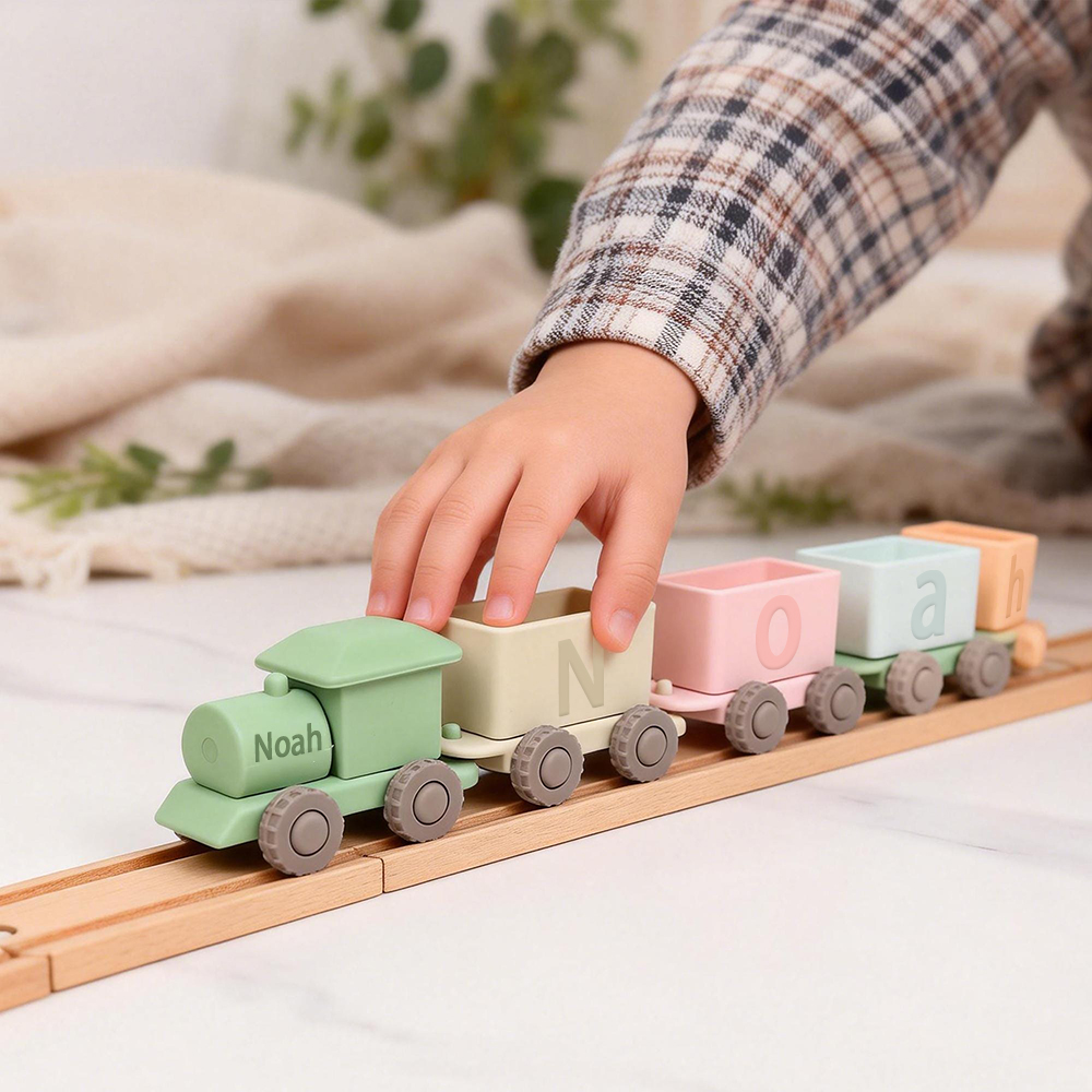 Personalized Kid Silicone Toy Train | CWToy195