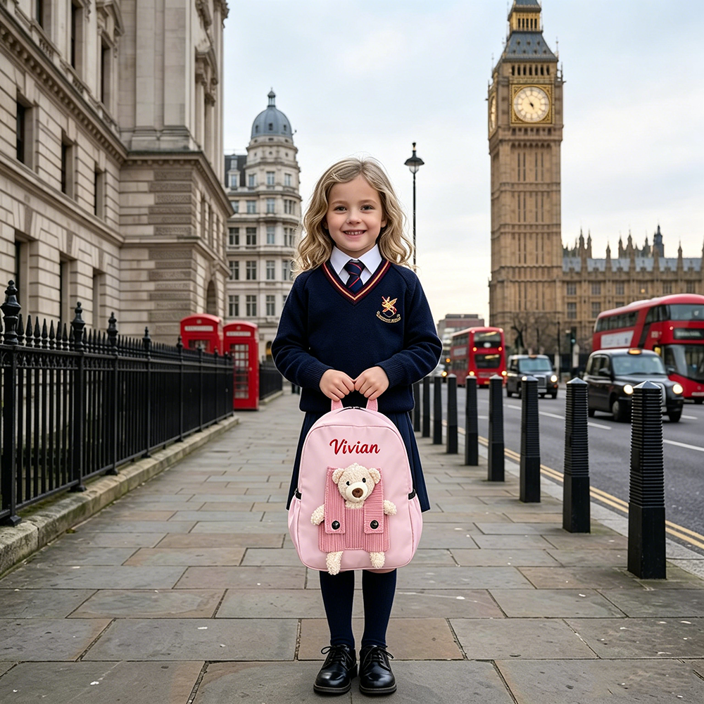 Personalized Embroidery Bear Back to School Backpack | CWPack6401