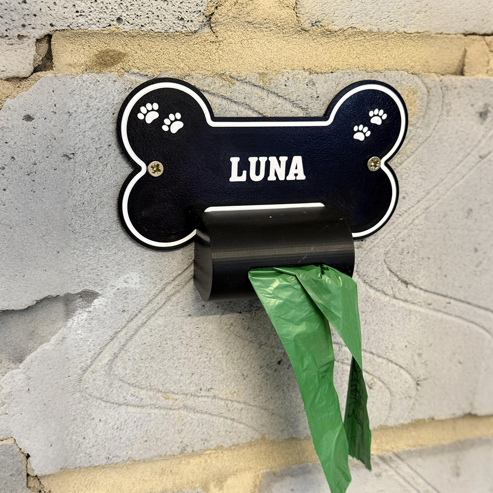 Personalized 3D Printed Outdoor Dog Poop Bag Dispenser | BKPet541