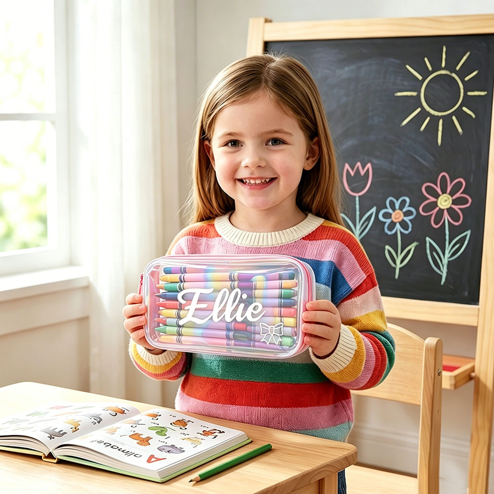 Personalized Kids Hard Shell Zipper Pencil Box | CWPack374