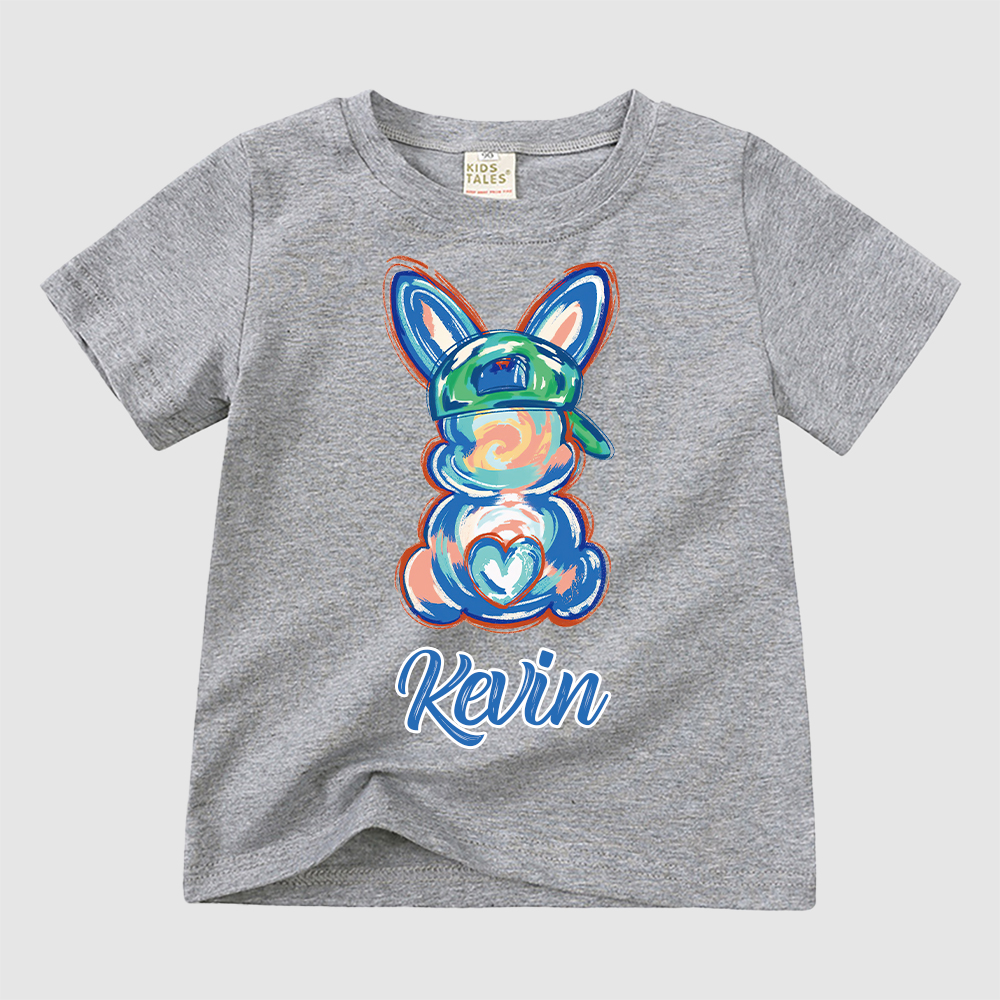 Personalized Kid Cozy Soft Easter Bunny T-Shirt | inTee13