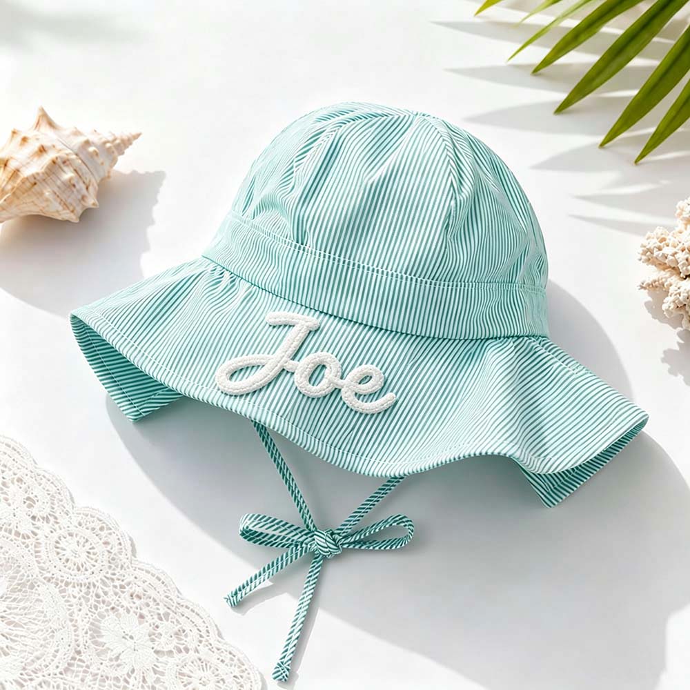 Personalized Lovely Baby Striped Sun Hat | CWBeach257