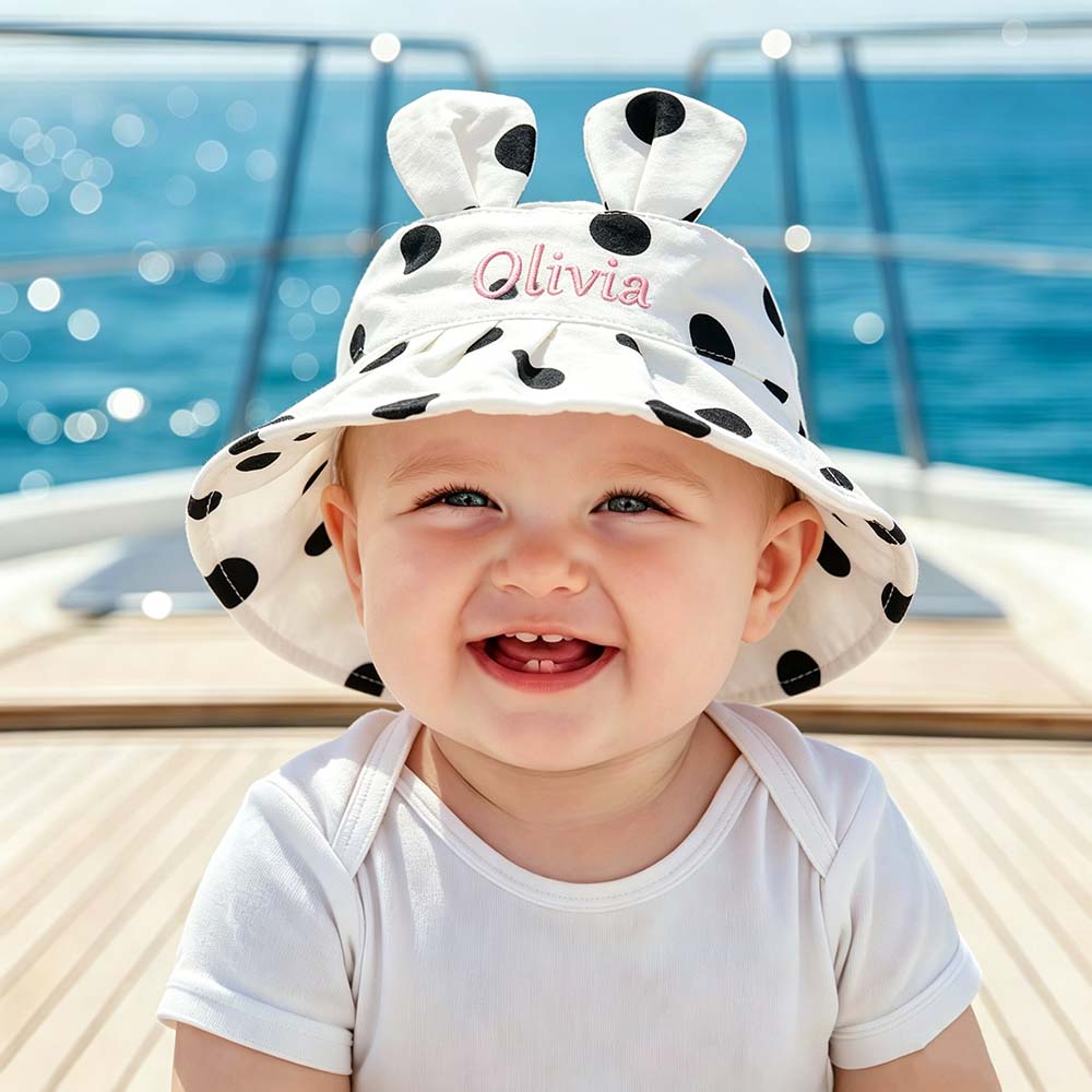 Personalized Cute Bunny Ear Baby Hat | CWBeach258
