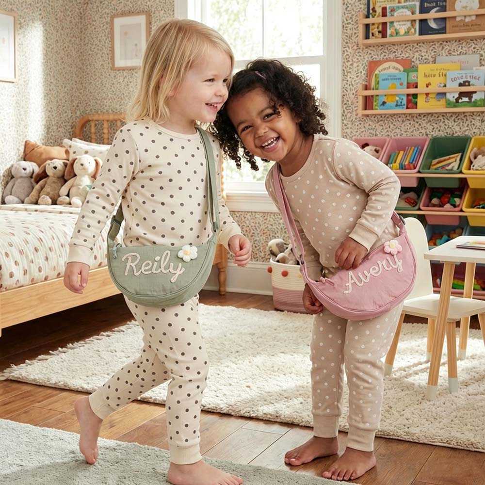 Personalized Hand-embroidered Kids Crossbody Bag | CWPack384