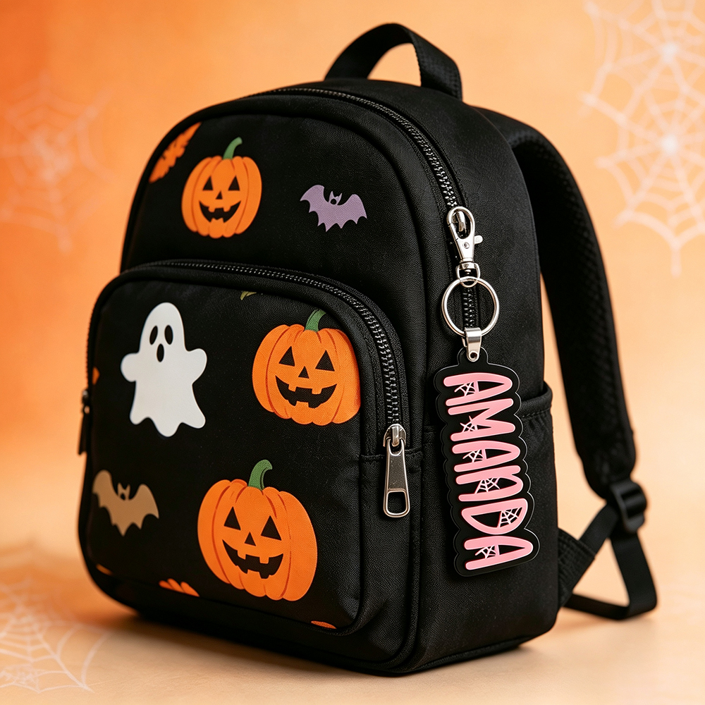 Personalized Halloween Name Tag Keychain | CWHalloween78