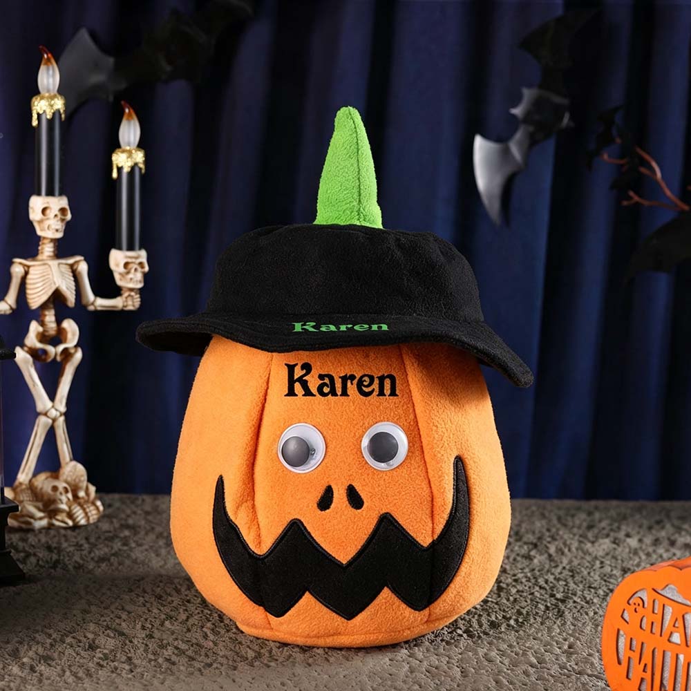 Personalized Halloween Light Up Pumpkin Tote Bag | CWHalloween87