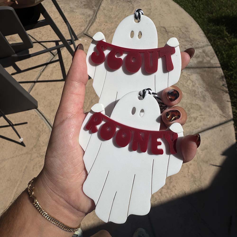 Personalized Halloween Cute Ghost Name Boo Basket Tag | CWHalloween89