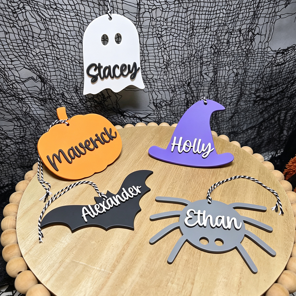 Personalized Halloween Name Boo Basket Tag | CWHalloween80