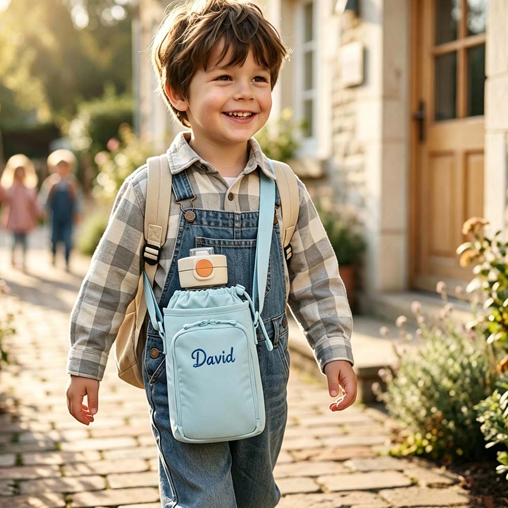 Personalized Embroidered Kids Water Bottle Carrier | CWPack387
