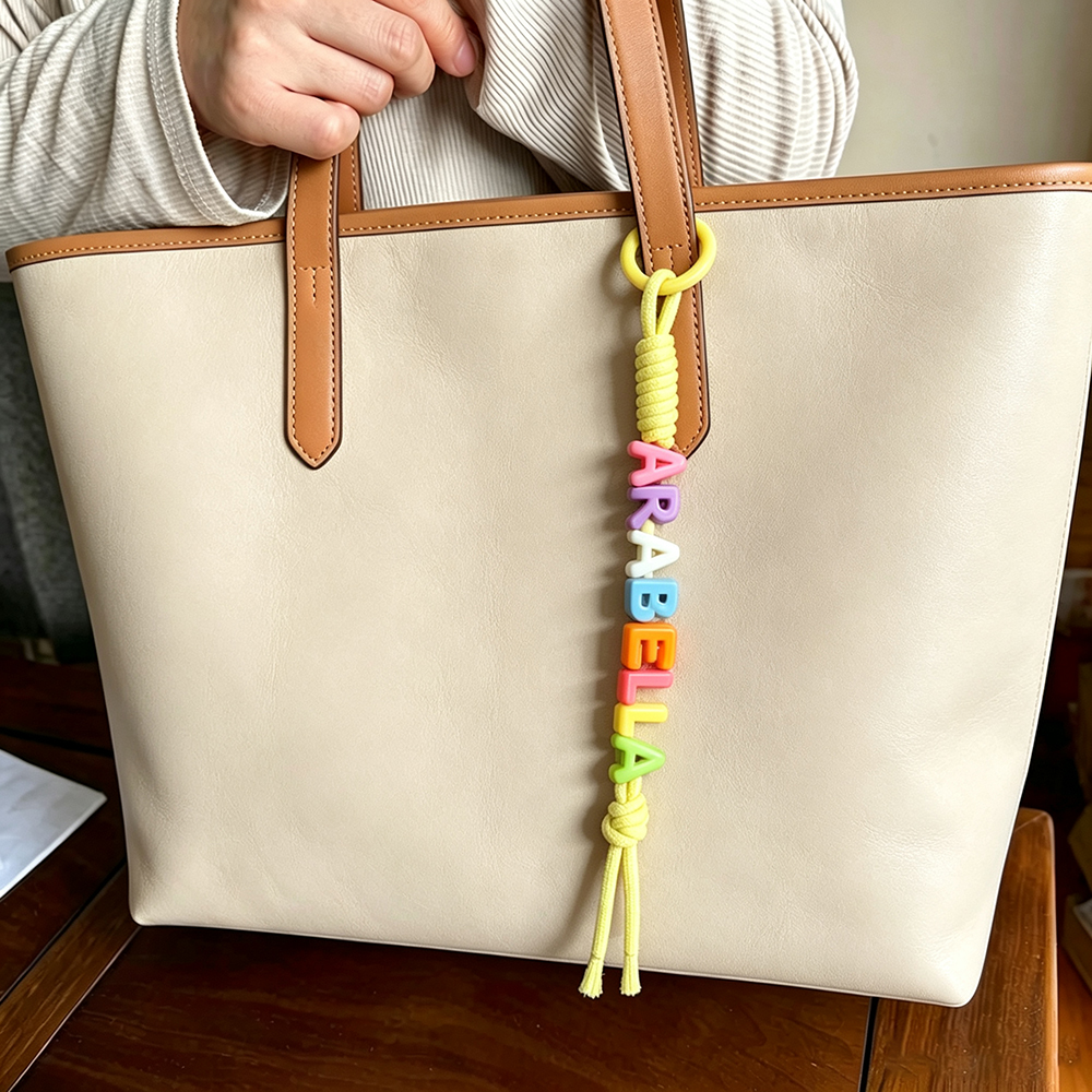 Personalized Colorful Name Letter Beaded Bag Tag | CWGift76