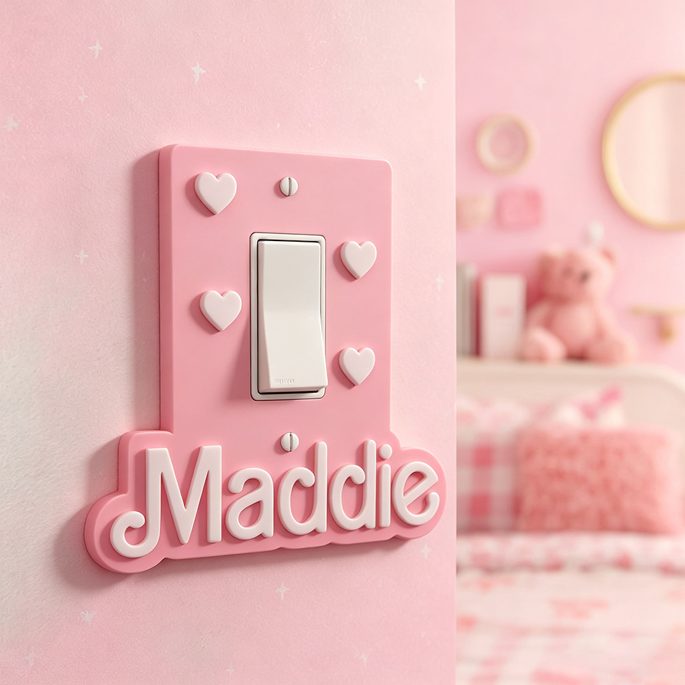 Personalized 3D Printed Bedroom Light Switch Cover | CWGift79