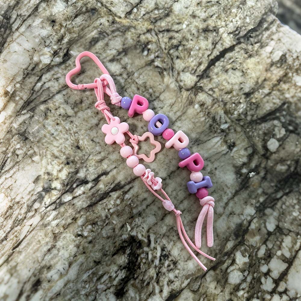 Personalized Colorful Name Letter Beaded Keychain | CWGift82