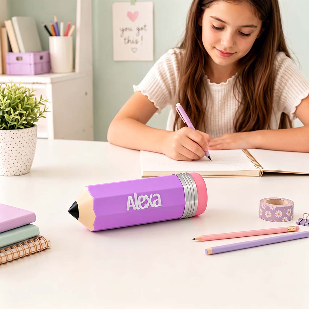 Personalised 3D Printed Name Colorful Pencil Holder For Kids | CWToy200