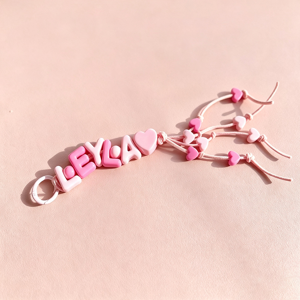Personalized Colorful Name Letter Beaded Keychain | CWGift81