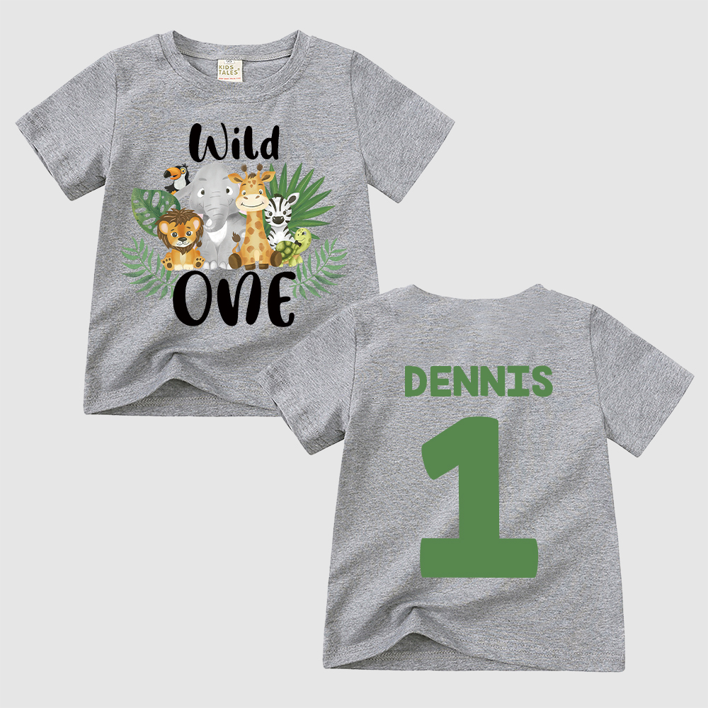 Personalized Forest Feral Floral Zoo Birthday T-Shirt | inTee19