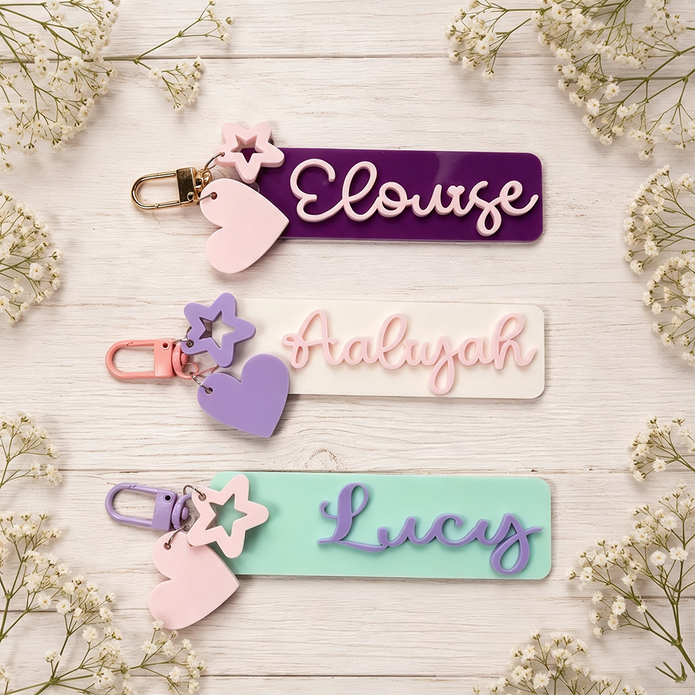 Personalized 3D Printed School Bag Name Tag | CWGift87