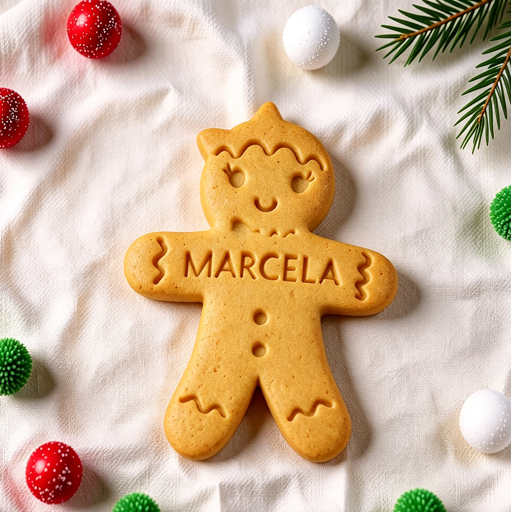 Personalized Christmas Gingerbread Cookie Cutter With Name | MCGift371