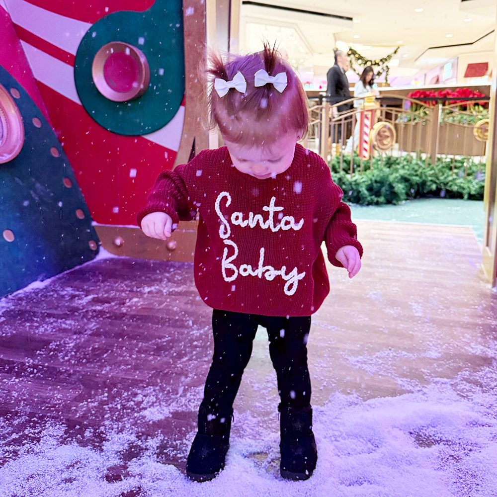 Personalized Hand embroidered Name Baby Sweater | CWBaby110